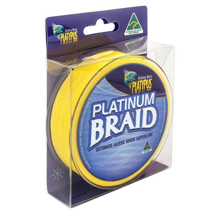 Platypus Braided Fishing Line Platinum Yellow 300yds 15lb