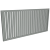 ProtectorAl 1001 - 2000 x 300 - 1000mm Palladium Silver Vertical 18mm Gap Aluminium Welded Slat Panel