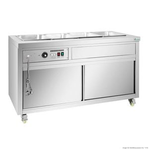 Thermaster Premium Wet And Dry Bain Marie Food Display 4x1/1 Gn Pans  - Hot Food Displays (pg150fe-xb)