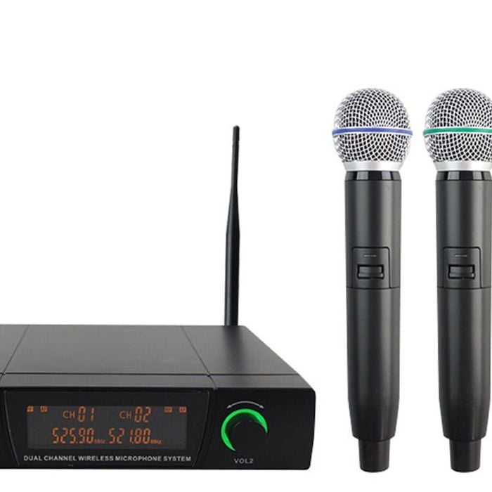 Precision Audio Twin Channel UHF Wireless Microphone System