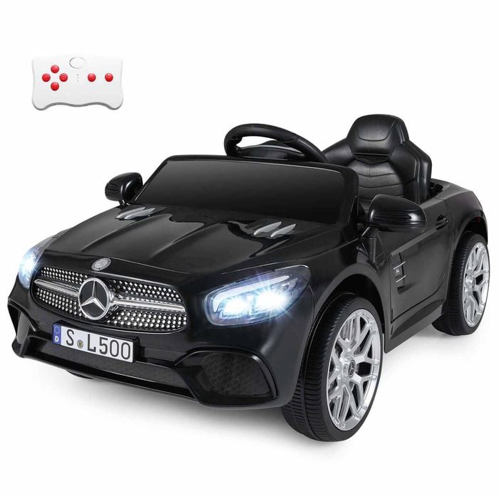 Costway 12v Kid Ride On Car Sl500 Mercedes Benz Licensed Electric Black