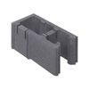 Adbri Masonry 390 x 200 x 190mm Versasmooth Left Corner Block - Charcoal - Left Corner