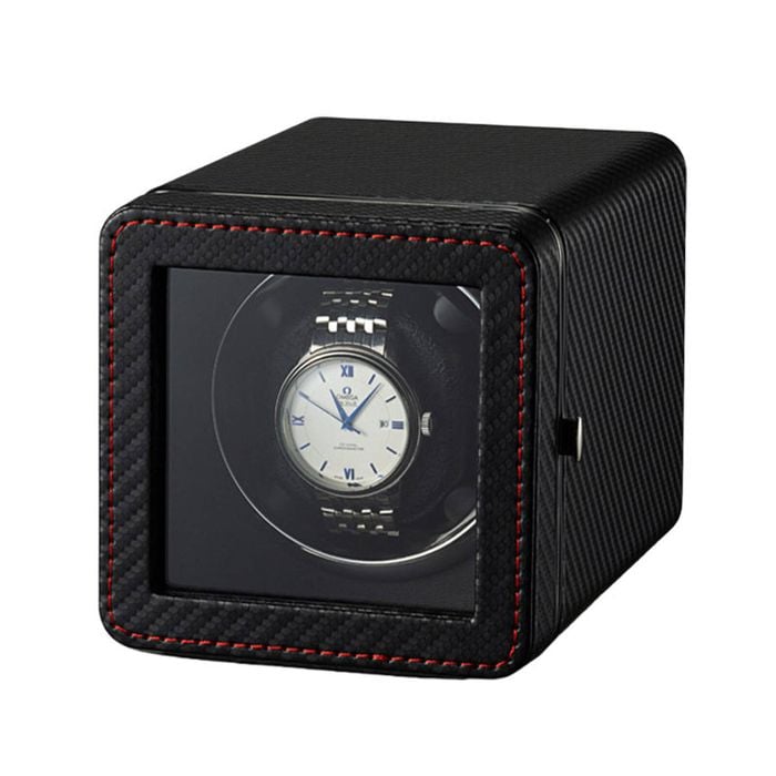 Catzon Automatic Single Watch Winder With Quiet Motor-blackred