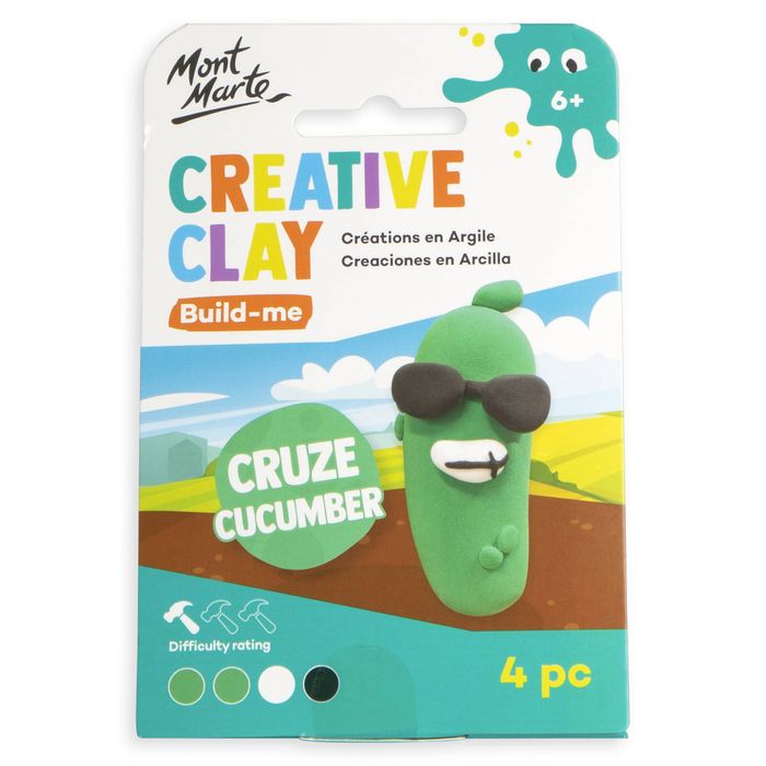 Mont Marte 6 Piece Cruze Cucumber Creative Clay Build Me
