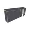 Build-a-Shed 0.8 x 5.2 x 2m Skillion Shed with Single Hinged Side Door - Grey