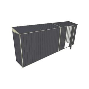 Build-a-Shed 0.8 x 5.2 x 2m Skillion Shed with Single Hinged Side Door - Grey