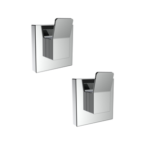 Fusion-Loc Chrome Suction Designer Hook - 2 Pack