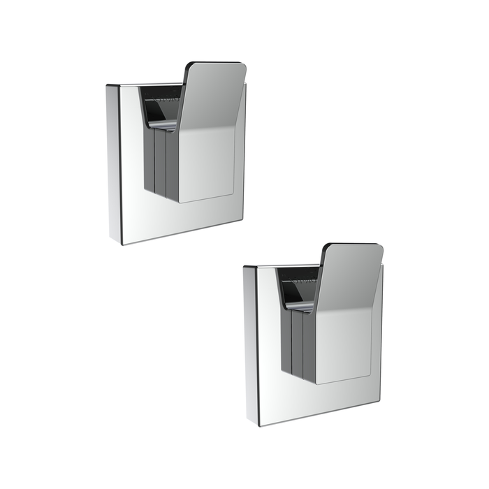 Fusion-Loc Chrome Suction Designer Hook - 2 Pack