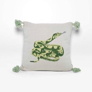 Rayell Kids Cushion Snake Natural Cream 45x45cm Home Decor