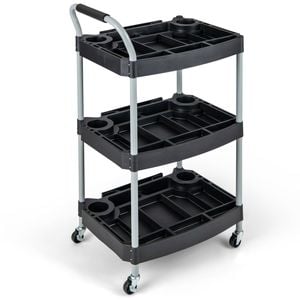 Costway Rolling Tool Cart Black
