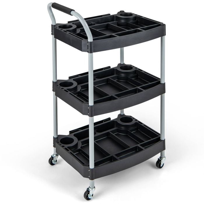 Costway Rolling Tool Cart Black