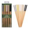 D.Line Bamboo Chopsticks Set 5 ? Asst. Colours - 5 Pairs
