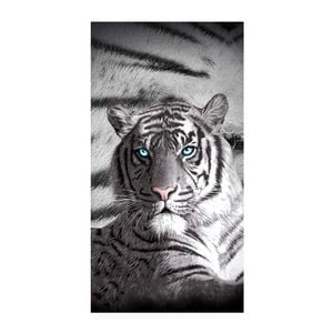 Just Home Blue Eyes Stripes Tiger Beach Towel 75 x 150 cm