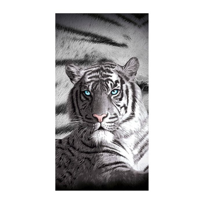 Just Home Blue Eyes Stripes Tiger Beach Towel 75 x 150 cm