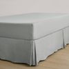 Dreamaker Superfine Washed Microfibre Pleated Valance Dove Grey Double Bed