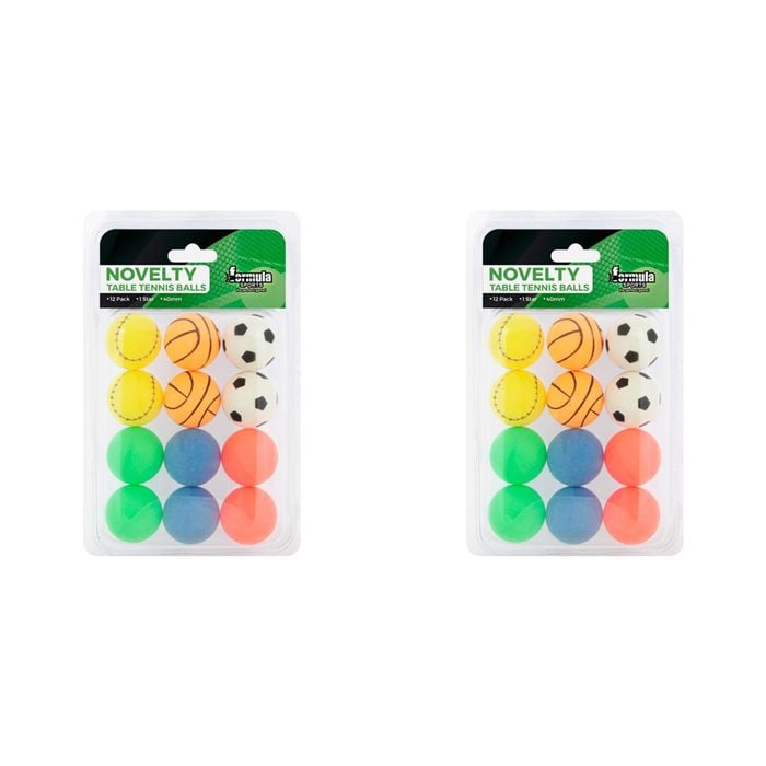 2x 12PK Formula Sports Novelty 40mm Table Tennis Balls
