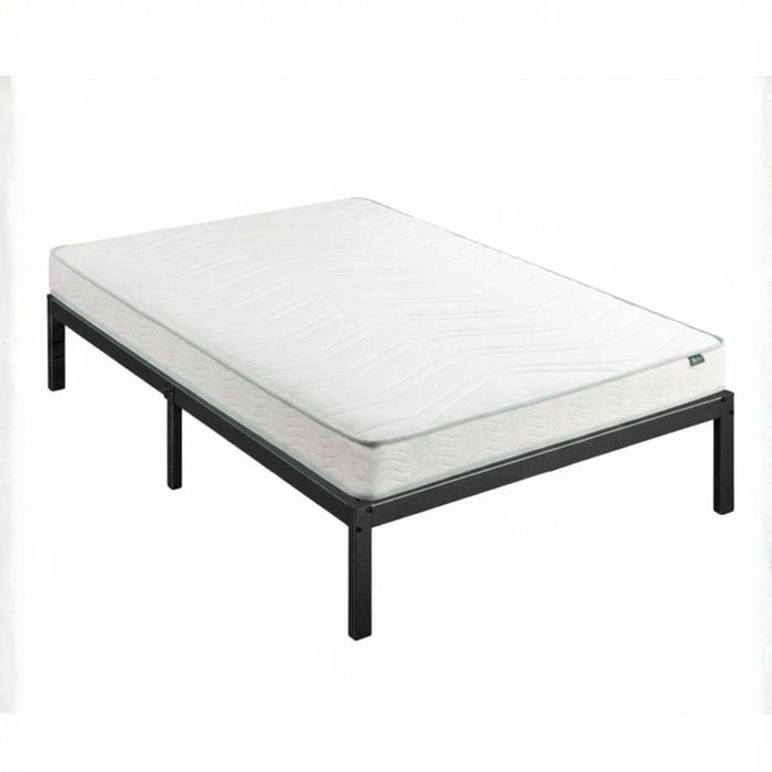 Zinus King Single Elias Metal Bed Base & Bonnell Spring Mattress Set, Essential Inner Spring