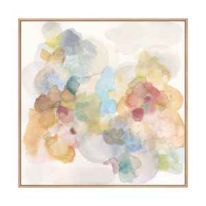 Artey | Soft Bloom I - Framed Canvas - Natural Frame - 84 x 84cm