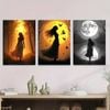 3pcs Sunset Moonlight & Silhouette Classic Print 100% Australian Made 3 x 40x60cm (Metal Print)