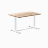 Desky Fixed Height White Ash Hardwood Desk 1200x750mm White Leg