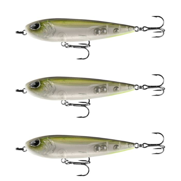 3x 13 Fishing 108mm Navigator Topwater Pencil Bait Fishing Lures - Lucky Charm