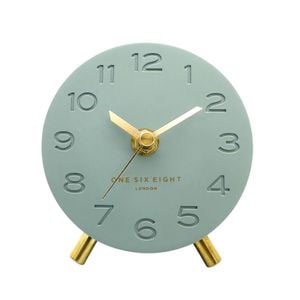 One Six Eight London  Ariel Sage Green Silent Mantel Clock