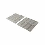 Surface Gard 13 x 25mm Clear Rectangle Adhesive Bumpers - 16 Pack