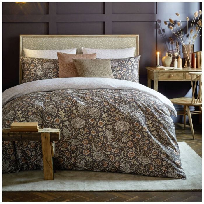 William Morris At Home Double Bough Quilt Duvet Cover Set King Heather