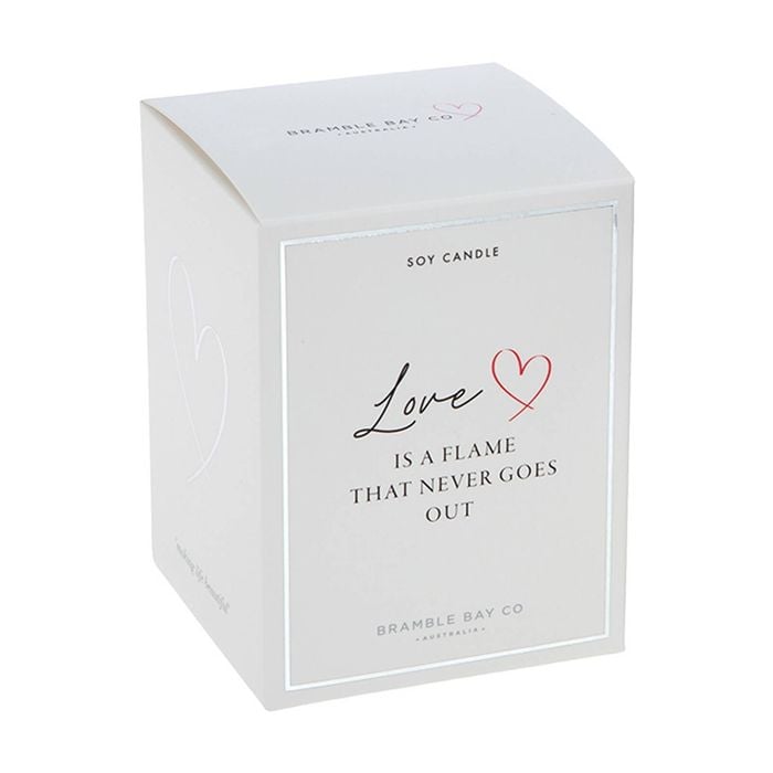 Bramble Bay Love Is A Flame Peach & Lychee Soy Candle Home Fragrance 300g