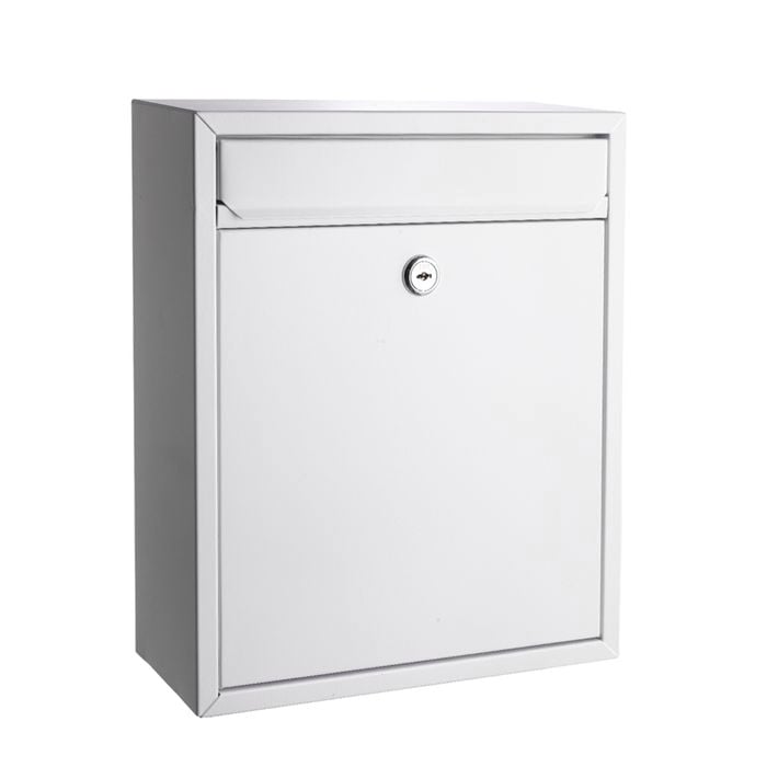 Sandleford White Napoli Wall Mount Letterbox