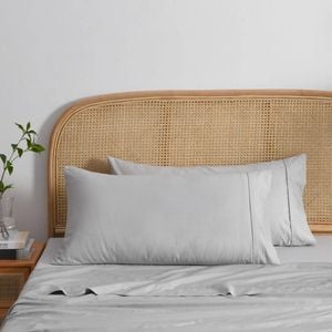 Dreamaker 1500tc Cotton Rich King Pillowcase Twin Pack - Dove Grey