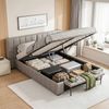 Artiss Queen Bed Frame with Gas Lift Storage Foldable Bench Platform Bed with Headboard