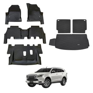 AUSGO Floor Mats & Boot Liner Set for ISUZU MUX MU-X 2021-Onwards Car Floor Liners Cargo Mat