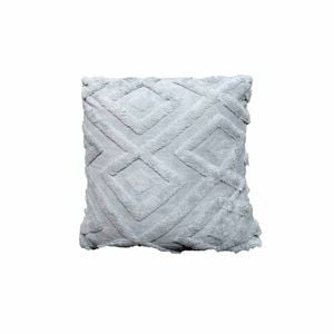 Diamond Texture Filled Cushion Square - 45cm x 45cm Silver