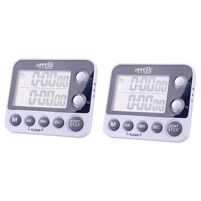 2PK Appetito 100 Hour Dual Digital Timer