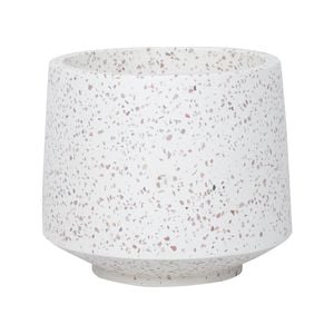 290 x 240mm Large White Terrazzo Look Planter