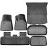 Provecta Tesla Model Y 2021 To 2025 Tpe Floor Mats And Boot Liner Full Set Black
