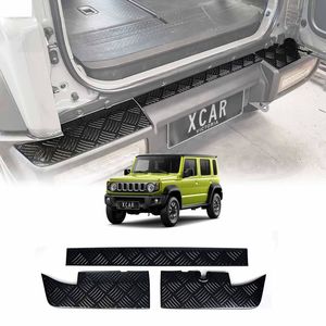 Rear Bumper Guard Trunk Panel Trim For Suzuki Jimny Xl 5-door 2023-onwards Carbon Fiber Style Trunk Protector Cover