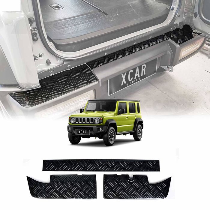 Rear Bumper Guard Trunk Panel Trim For Suzuki Jimny Xl 5-door 2023-onwards Carbon Fiber Style Trunk Protector Cover