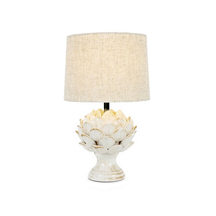 Clay & Kin 37cm Cream Petaline Table Lamp