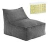 Artiss Bean Bag Chair With Filler Diy Stuffed Bean Bag Lazy Sofa Washable Grey