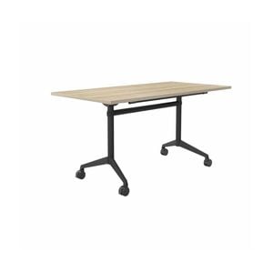 Olg Modulus Flip Table Full Black Frame New Oak Smooth Top L1500mm X W750mm