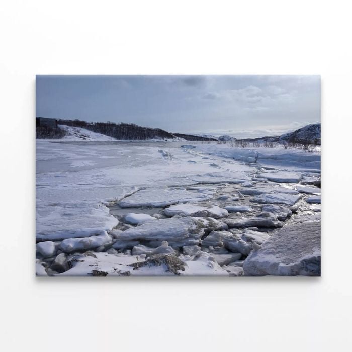 Winter Snow-Covered Trees & a Sky  Print 100% Australian Made 90 x 60cm  (Stretched)