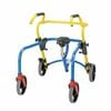 Child Reverse Walker With Seat - Adjustable Kids Mobility Aid With Rear Wheel Brakes - Small