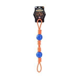 Paws And Claws Twist Tug Double Loop Rope Pet Dog Toy Durable 69x7cm