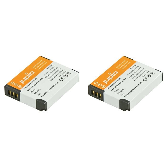 2PK Jupio Li-Ion 3.6V 1150mAh Rechargeable Battery For Panasonic DMW-BCM13E Cam