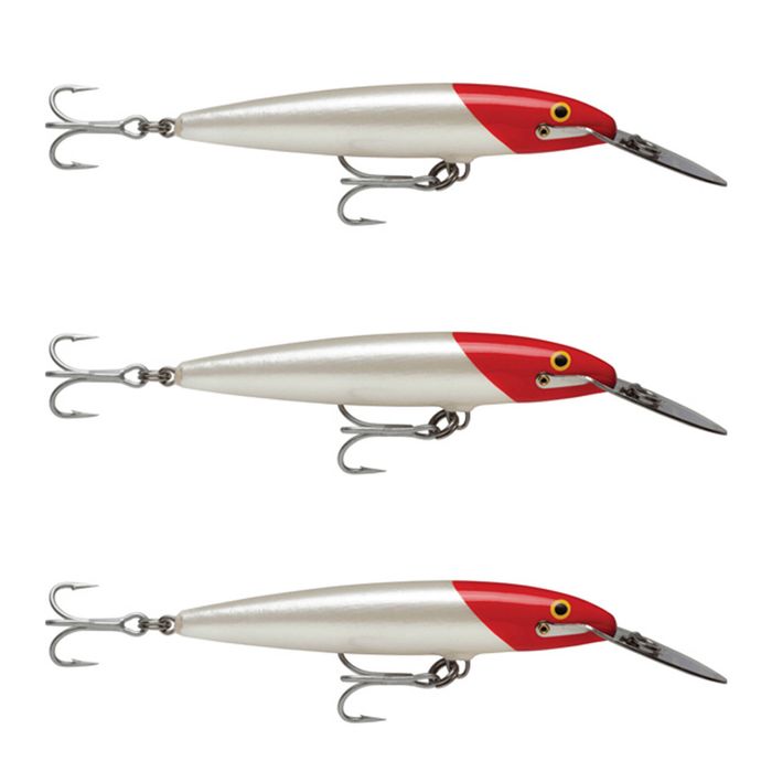3x Rapala 14cm Countdown Magnum Sinking Trolling Fishing Lures - Redhead