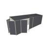 Build-a-Shed 1.5 x 6 x 2m Skillion Double Hinged Side Doors Shed - Grey