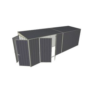 Build-a-Shed 1.5 x 6 x 2m Skillion Double Hinged Side Doors Shed - Grey