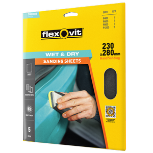 Flexovit Wet And Dry Multi Sand Sheets - 5 Pack